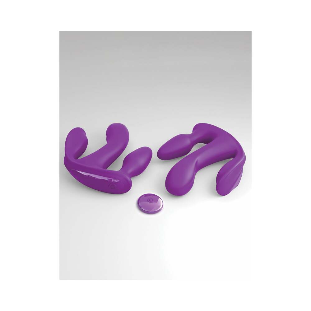 PIPEDREAM - 3SOME TOTAL ECSTASY TRIPLE STIMULATION SILICONE VIBRATOR PURPLE
