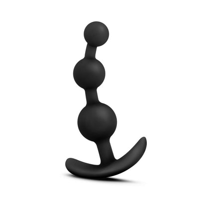 BLUSH - ANAL ADVENTURES PLATINUM SILICONE SMALL ANAL BEADS PLUG BLACK