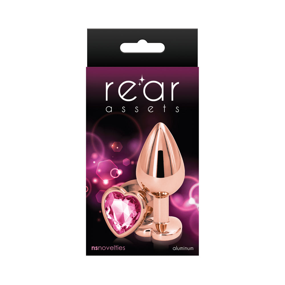 NS NOVELTIES - REAR ASSETS ROSE HEART PLUG MEDIUM