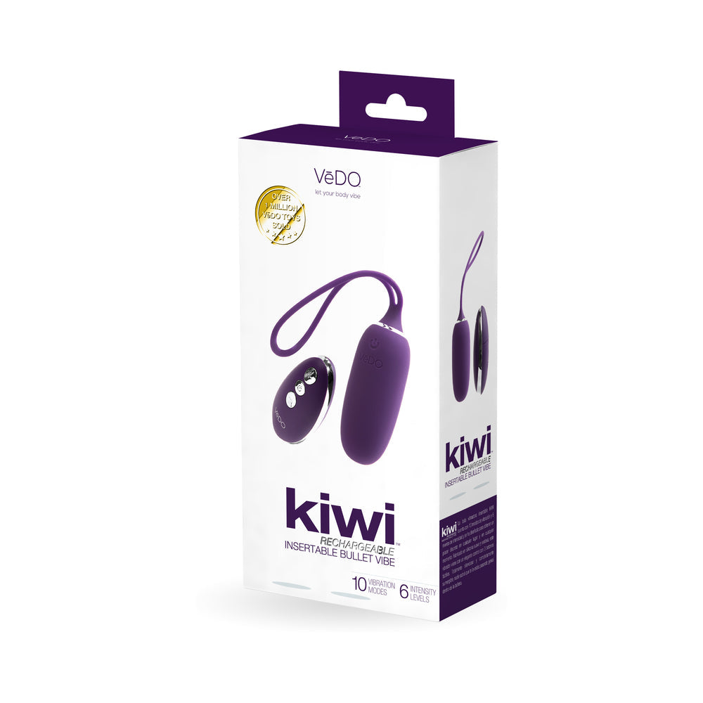 VEDO - KIWI RECHARGEABLE INSERTABLE BULLET DEEP PURPLE