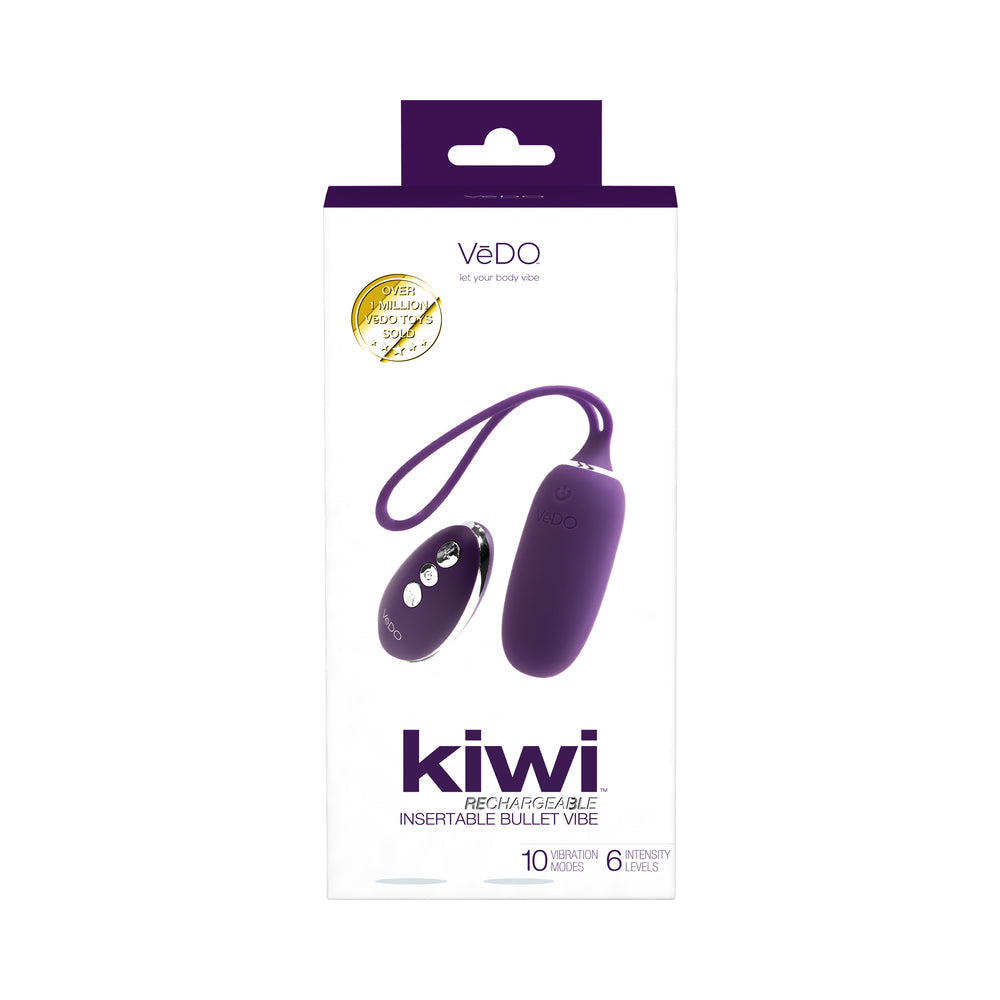 VEDO - KIWI RECHARGEABLE INSERTABLE BULLET DEEP PURPLE