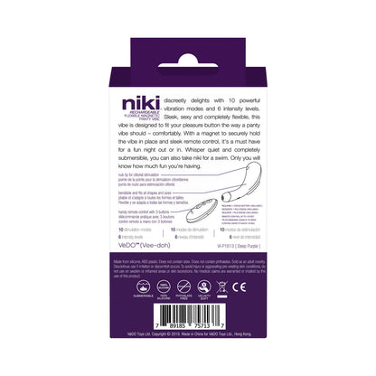 VEDO - NIKI RECHARGEABLE PANTY VIBE DEEP PURPLE