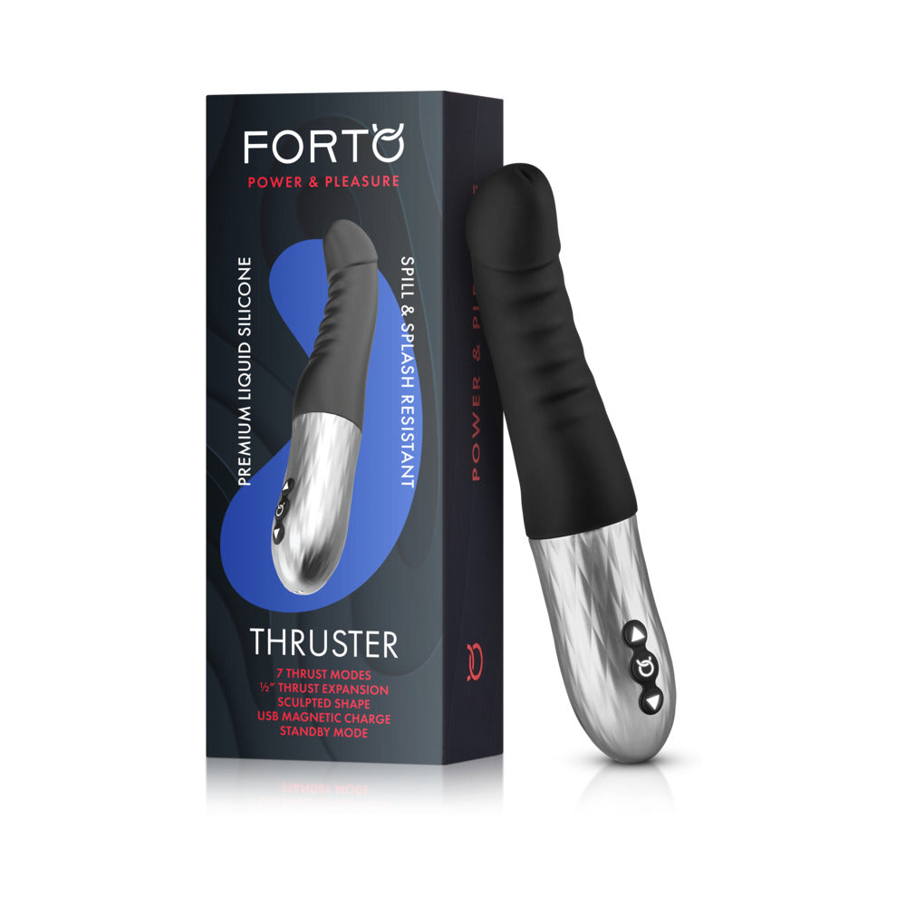 FORTO - THRUSTER RECHARGEABLE SILICONE THRUSTING G-SPOT VIBRATOR BLACK