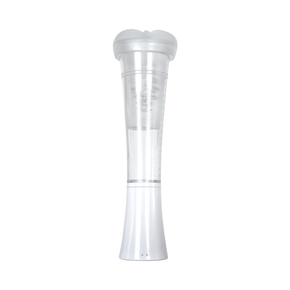 ZERO TOLERANCE - SUCKING GOOD RECHARGEABLE VIBRATING VACUUM PUMP STROKER CLEAR/WHITE