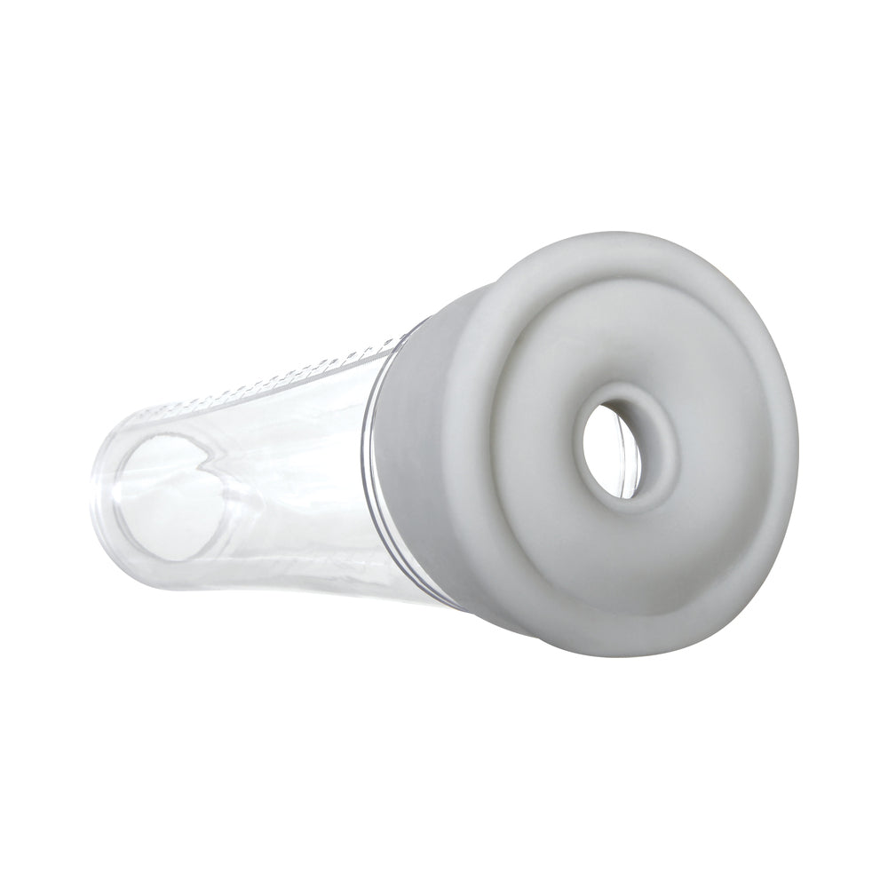 ZERO TOLERANCE - SUCKING GOOD RECHARGEABLE VIBRATING VACUUM PUMP STROKER CLEAR/WHITE