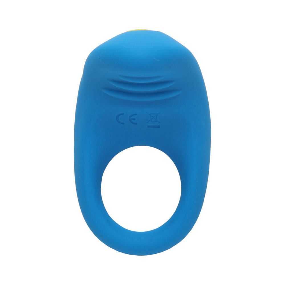 ROMP - JUKE RECHARGEABLE SILICONE VIBRATING PENIS RING LIGHT BLUE