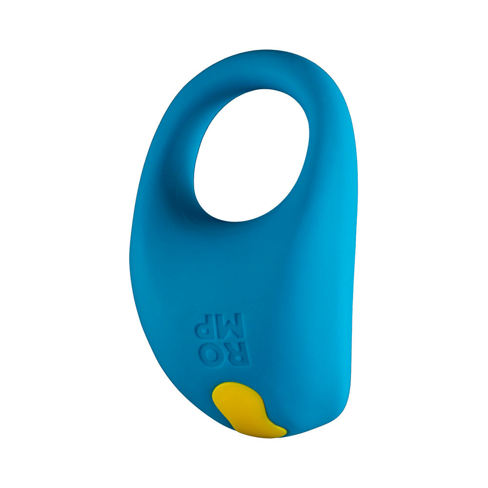 ROMP - JUKE RECHARGEABLE SILICONE VIBRATING PENIS RING LIGHT BLUE