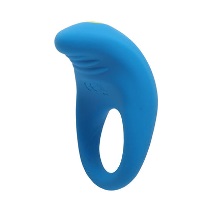 ROMP - JUKE RECHARGEABLE SILICONE VIBRATING PENIS RING LIGHT BLUE