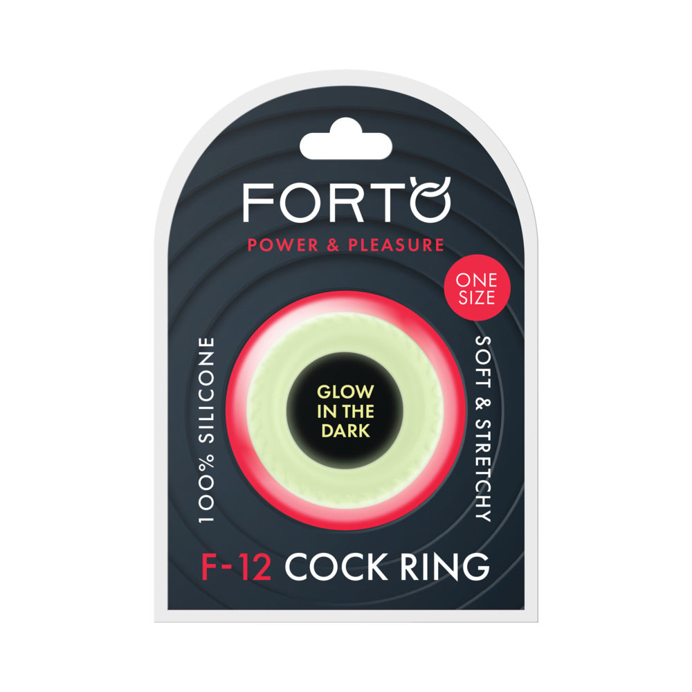 FORTO - ANEL PENIANO EM SILICONE LÍQUIDO F-12 35MM GLOW