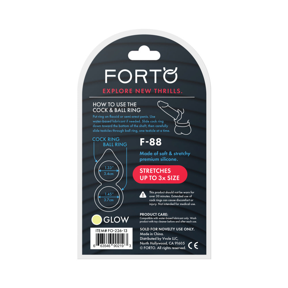 FORTO - F-88 LIQUID SILICONE COCK & BALL RING GLOW