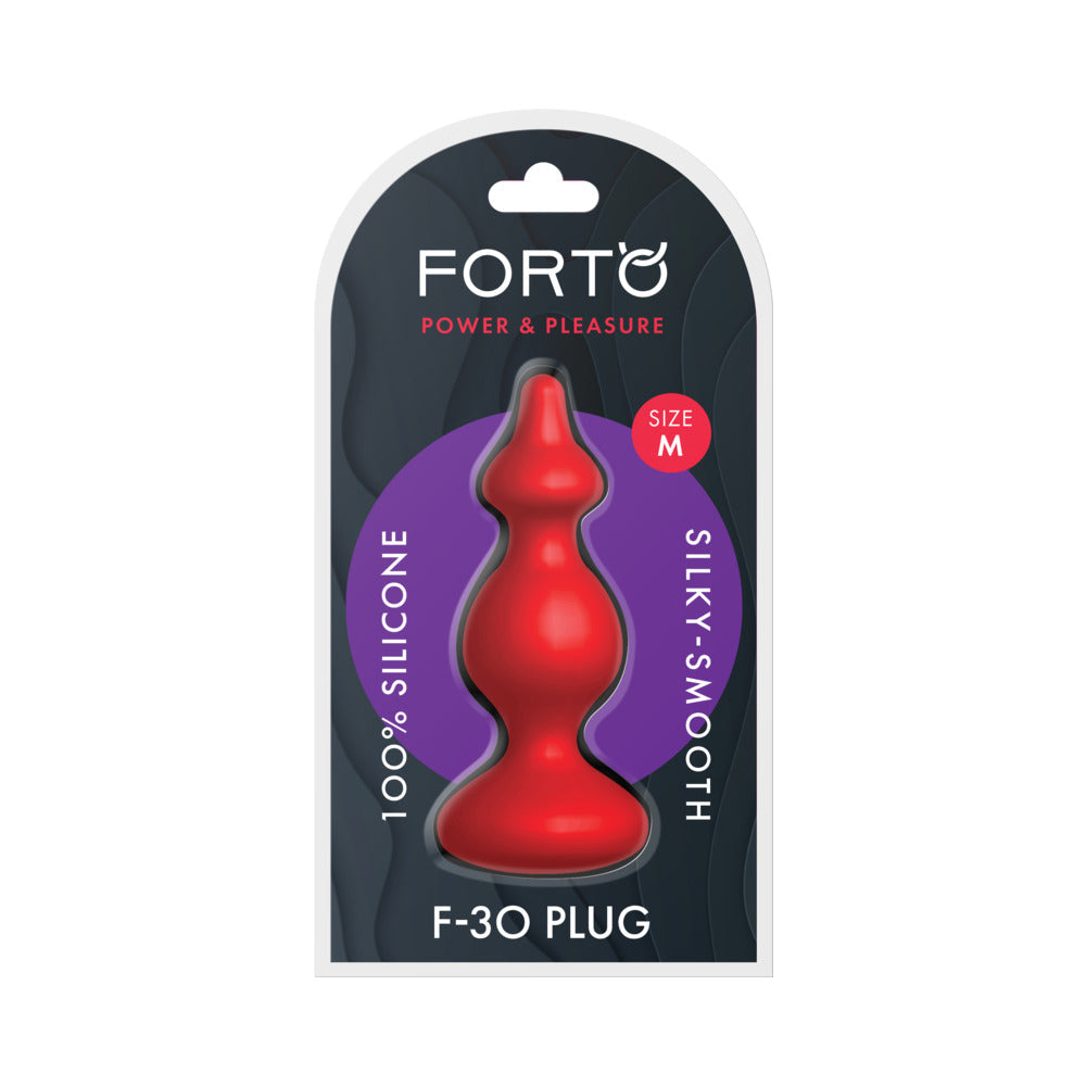 FORTO - F-30 POINTER SILICONE ANAL PLUG MEDIUM RED