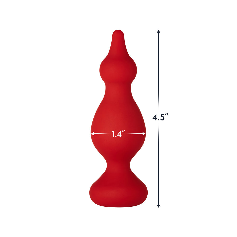 FORTO - F-30 POINTER SILICONE ANAL PLUG MEDIUM RED