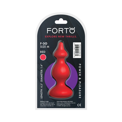 FORTO - F-30 POINTER SILICONE ANAL PLUG MEDIUM RED