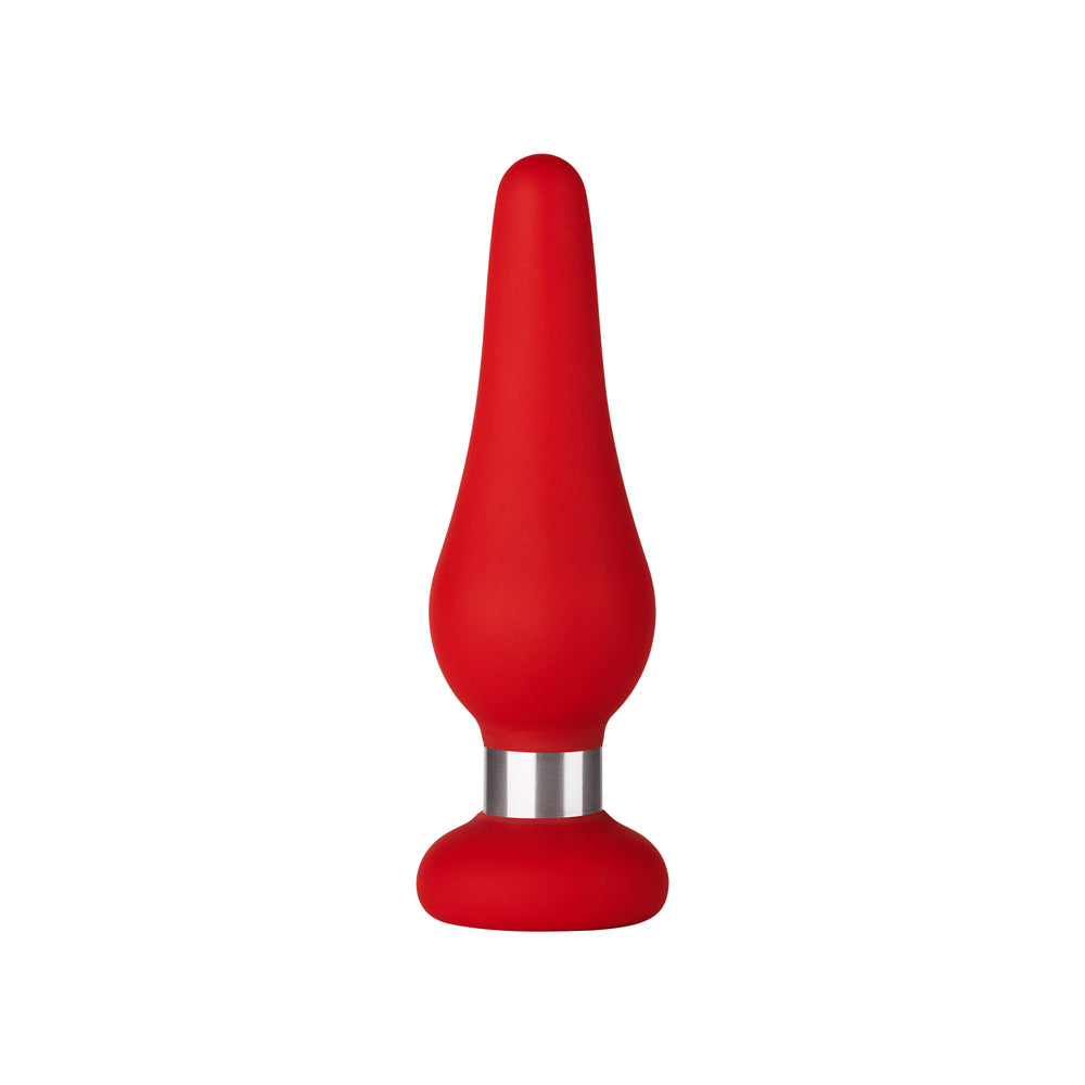 FORTO - F-21 TEAR DROP SILICONE ANAL PLUG SMALL RED