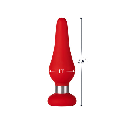 FORTO - F-21 TEAR DROP SILICONE ANAL PLUG SMALL RED