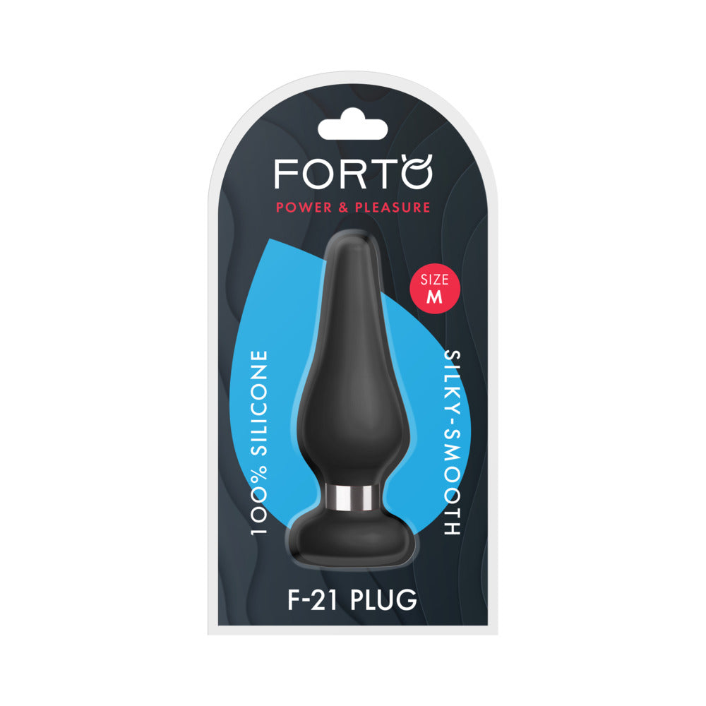 FORTO - F 21 TAMPÃO ANAL DE SILICONE EM FORMA DE GOTA MÉDIO