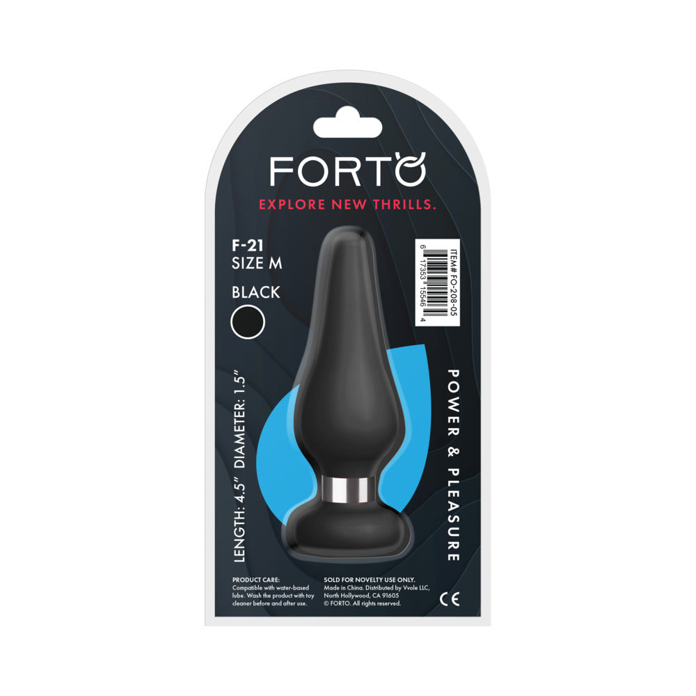 FORTO - F 21 TAMPÃO ANAL DE SILICONE EM FORMA DE GOTA MÉDIO
