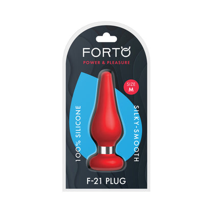 FORTO - F 21 TAMPÃO ANAL DE SILICONE EM FORMA DE GOTA MÉDIO