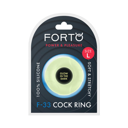 FORTO - F-33 LIQUID SILICONE COCKRING LARGE GLOW