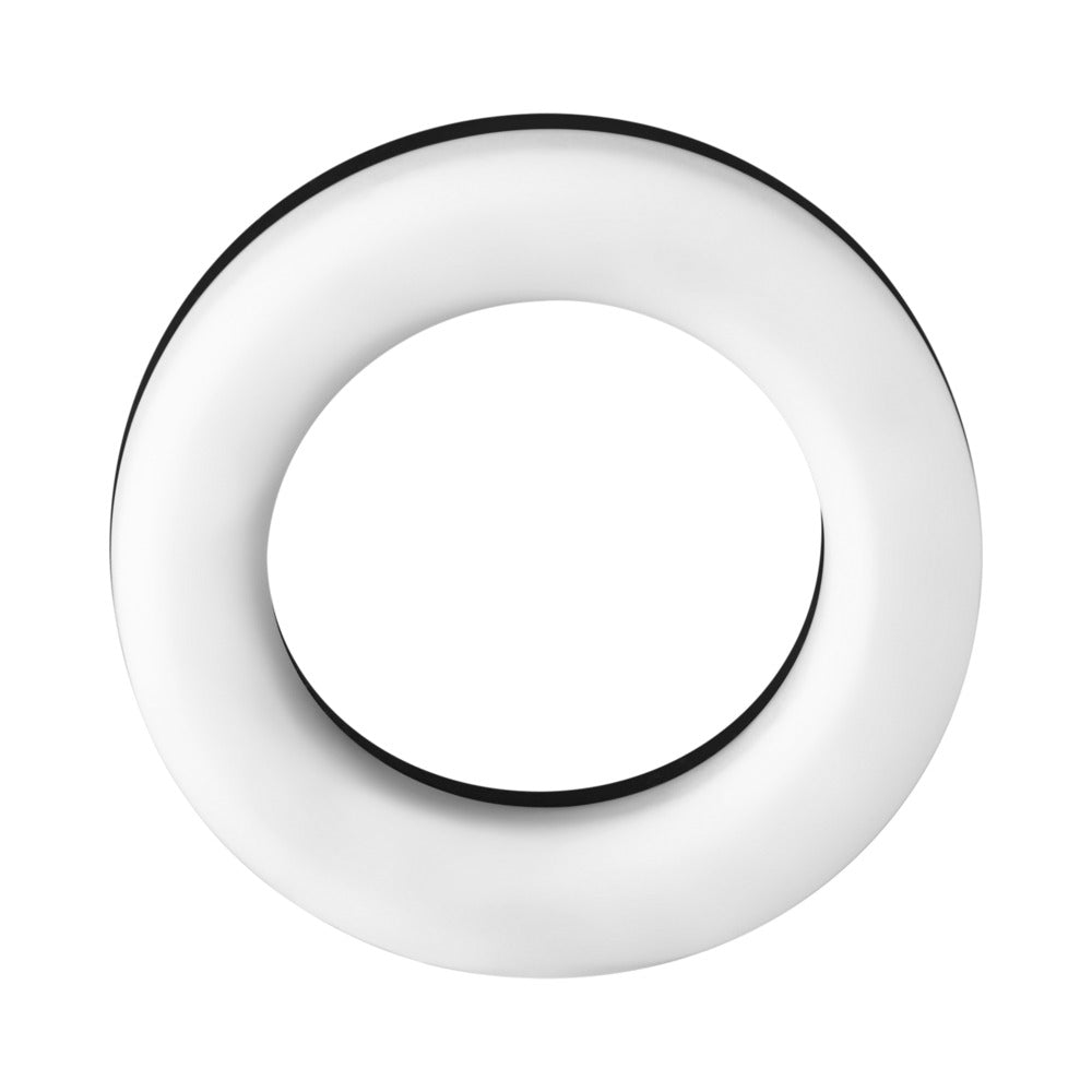 FORTO - F-19 LIQUID SILICONE 2-TONE COCK RING BLACK/WHITE