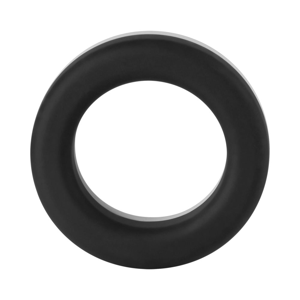 FORTO - F-19 LIQUID SILICONE 2-TONE COCK RING BLACK/WHITE
