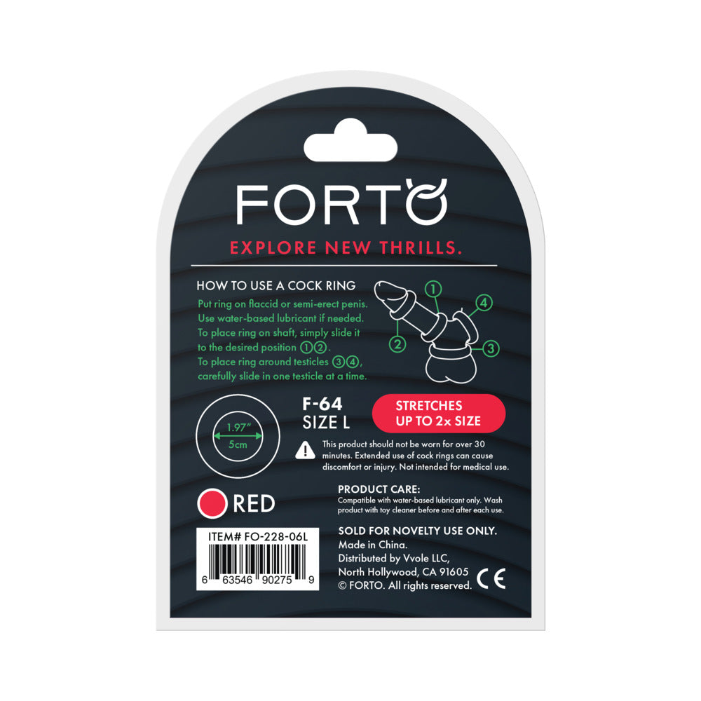 FORTO - F 64 WIDE LIQUID SILICONE COCK RING LARGE