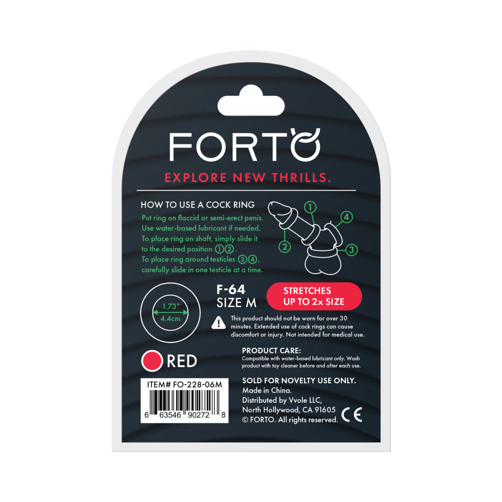 FORTO - F 64 WIDE LIQUID SILICONE COCK RING MEDIUM