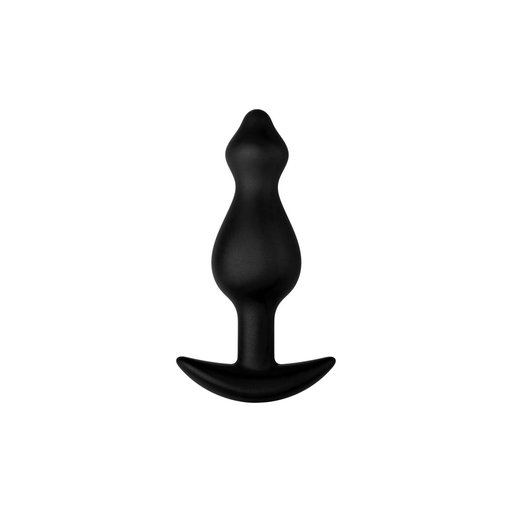 FORTO - F-78 ANAL PLUG DE SILICONE PONTIAGUDO PEQUENO PRETO