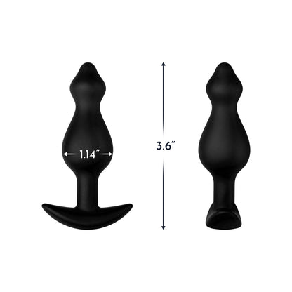 FORTO - F-78 ANAL PLUG DE SILICONE PONTIAGUDO PEQUENO PRETO