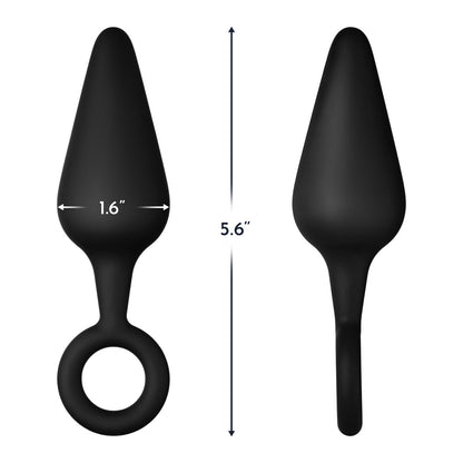 FORTO - F 10 SILICONE ANAL PLUG WITH PULL RING LARGE