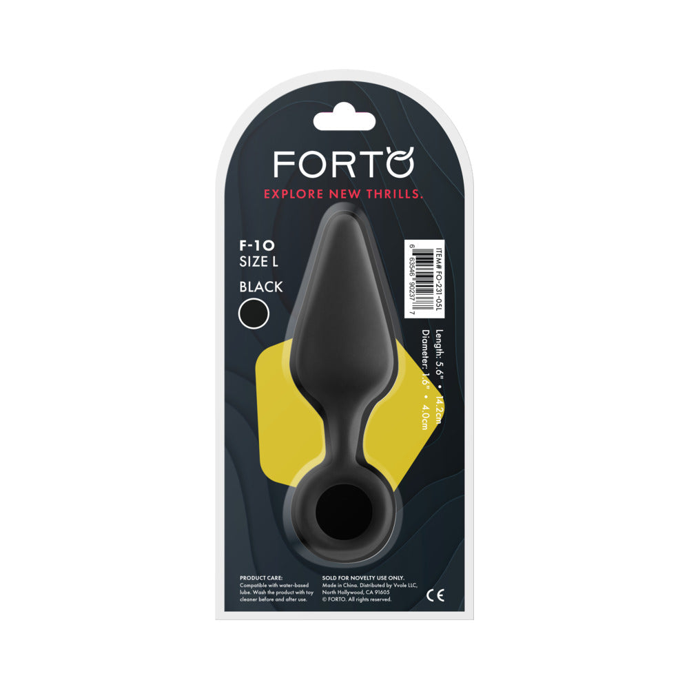 FORTO - F 10 SILICONE ANAL PLUG WITH PULL RING LARGE