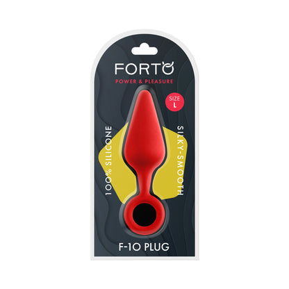 FORTO - F 10 SILICONE ANAL PLUG WITH PULL RING LARGE
