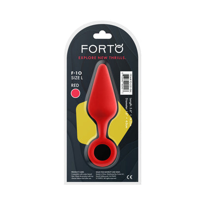 FORTO - F 10 SILICONE ANAL PLUG WITH PULL RING LARGE