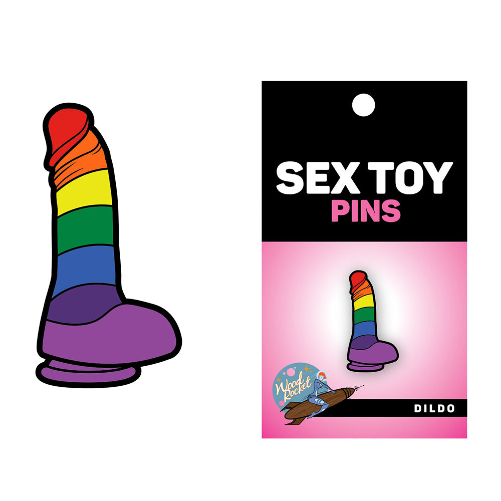 WOOD ROCKET - BRINQUEDO SEXUAL DILDO ARCO-ÍRIS PIN