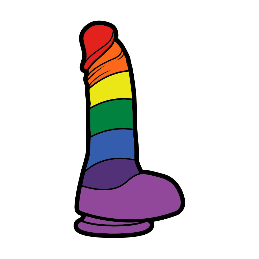 WOOD ROCKET - BRINQUEDO SEXUAL DILDO ARCO-ÍRIS PIN