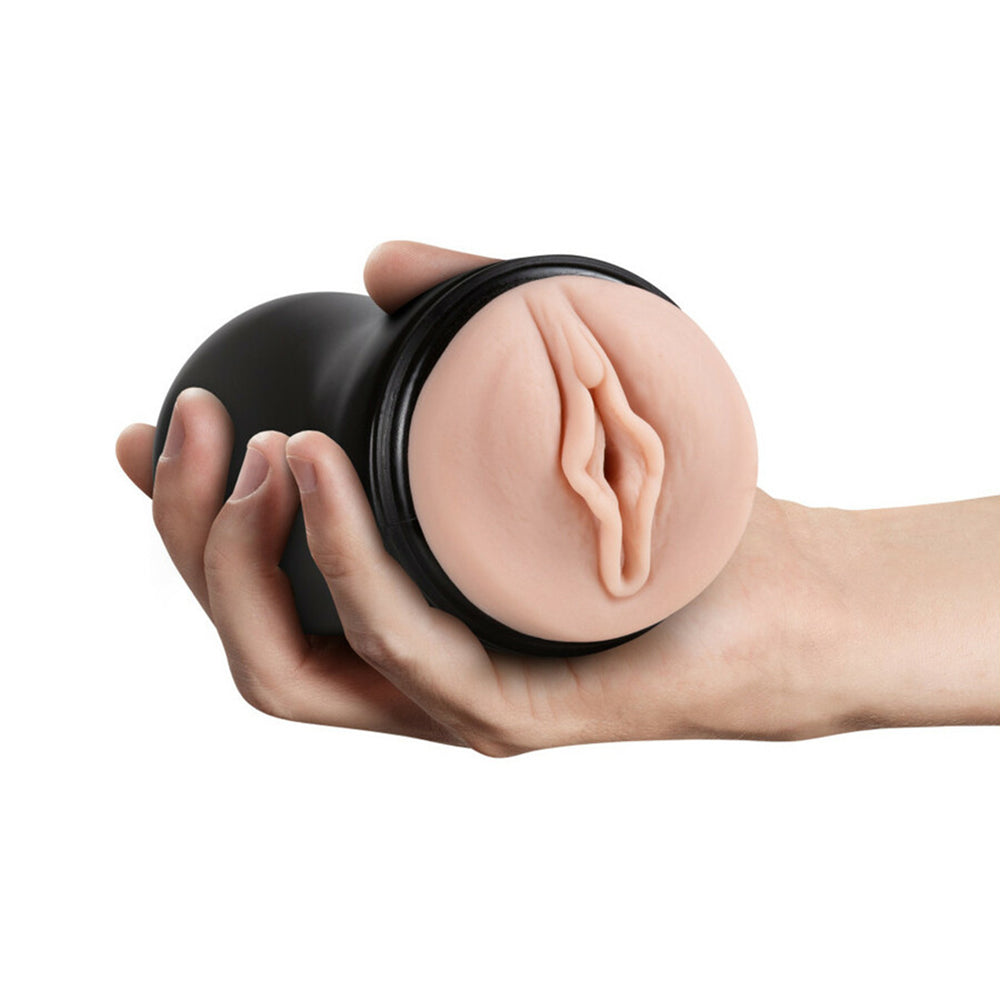 BLUSH - M FOR MEN SOFT + WET PUSSY WITH PLEASURE RIDGES SELF-LUBRICATING VAGINA STROKER BEIGE
