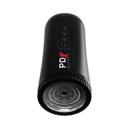 PDX BRANDS - PDX ELITE MOTO BLOWER RECHARGEABLE THRUSTING VIBRATING SUCTION MASTURBATOR CLEAR/BLACK