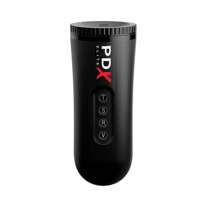 PDX BRANDS - PDX ELITE MOTO BLOWER RECHARGEABLE THRUSTING VIBRATING SUCTION MASTURBATOR CLEAR/BLACK