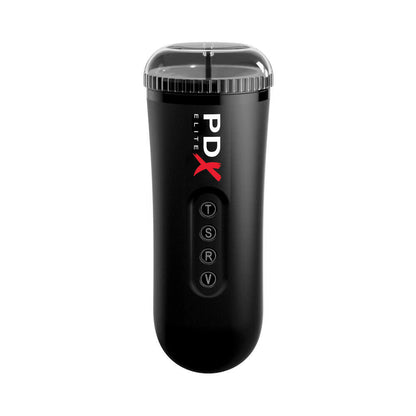 PDX BRANDS - PDX ELITE MOTO BLOWER RECHARGEABLE THRUSTING VIBRATING SUCTION MASTURBATOR CLEAR/BLACK