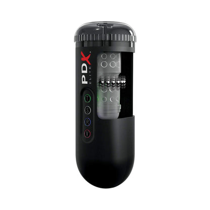 PDX BRANDS - PDX ELITE MOTO BLOWER RECHARGEABLE THRUSTING VIBRATING SUCTION MASTURBATOR CLEAR/BLACK