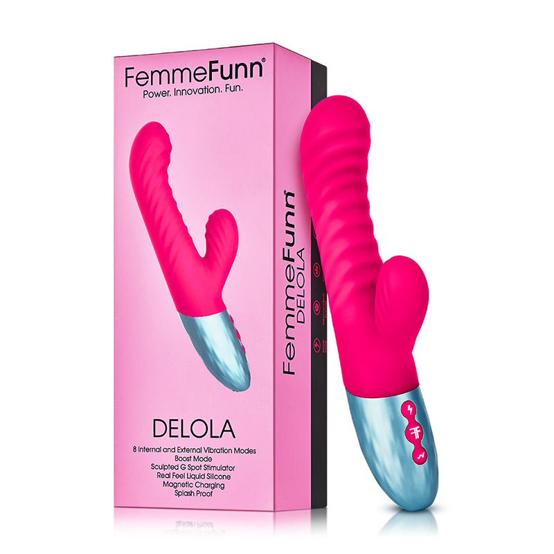 FEMMEFUNN - VIBRADOR DE DUPLA ESTIMULAÇÃO PARA O PONTO G DELOLA EM SILICONE RECARREGÁVEL