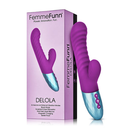 FEMMEFUNN - VIBRADOR DE DUPLA ESTIMULAÇÃO PARA O PONTO G DELOLA EM SILICONE RECARREGÁVEL