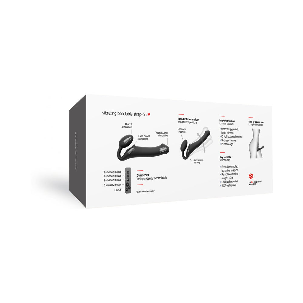 LOVELY PLANET - STRAP ON ME RECHARGEABLE REMOTE CONTROLLED SILICONE VIBRATING BENDABLE STRAP ON
