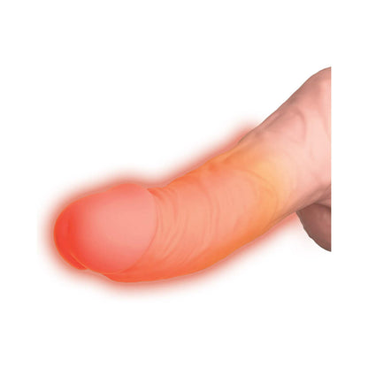 PIPEDREAM - KING COCK PLUS 6.5 IN. THRUSTING COCK WITH BALLS RECHARGEABLE REALISTIC VIBRATOR BEIGE