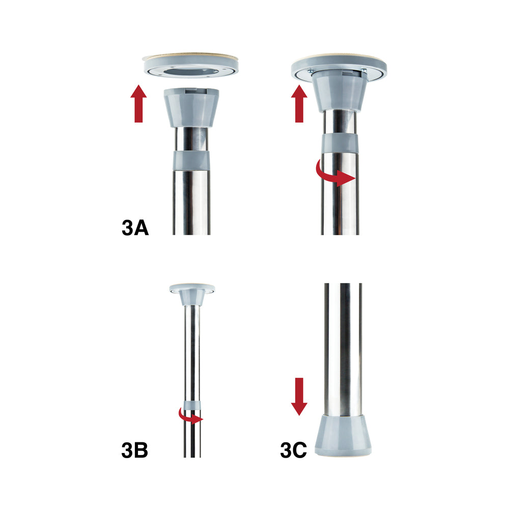 SHOTS - OUCH! FULLY ADJUSTABLE DANCE POLE SILVER