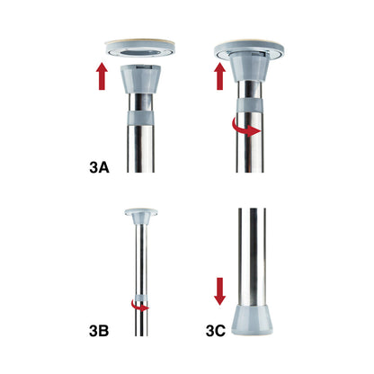 SHOTS - OUCH! FULLY ADJUSTABLE DANCE POLE SILVER