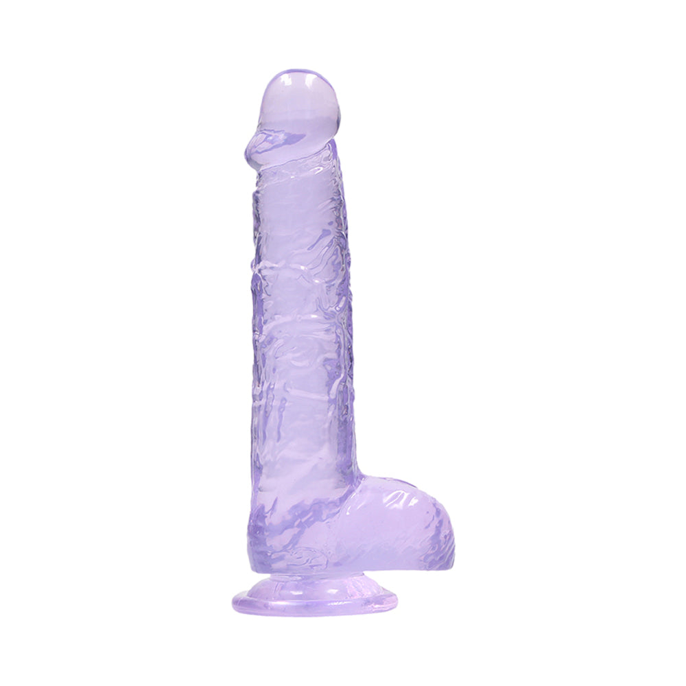 SHOTS - REALROCK CRYSTAL DILDO REALISTA DE 6 POLEGADAS COM BOLAS E