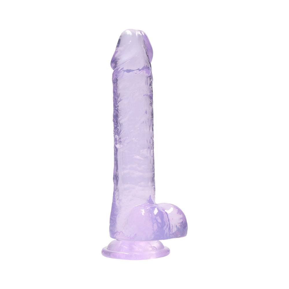 SHOTS - REALROCK CRYSTAL REALISTIC 8 IN. DILDO WITH BALLS AND