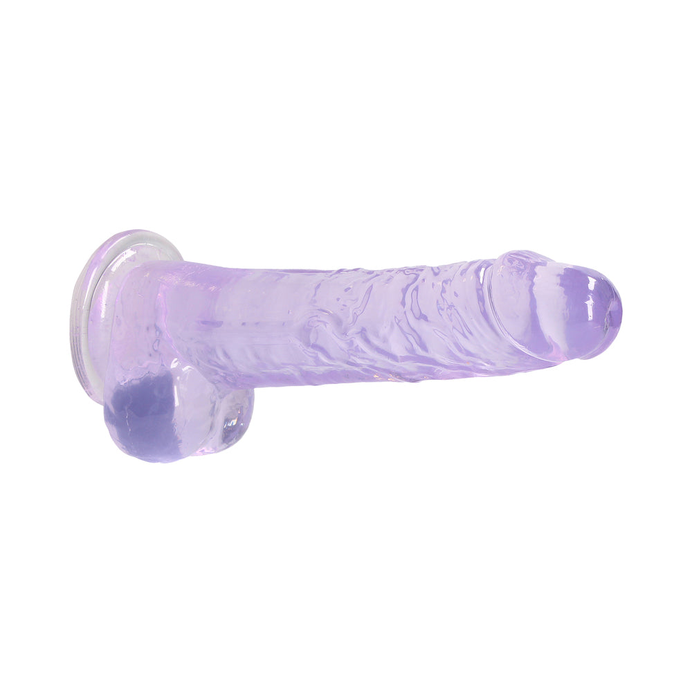 SHOTS - REALROCK CRYSTAL REALISTIC 8 IN. DILDO WITH BALLS AND
