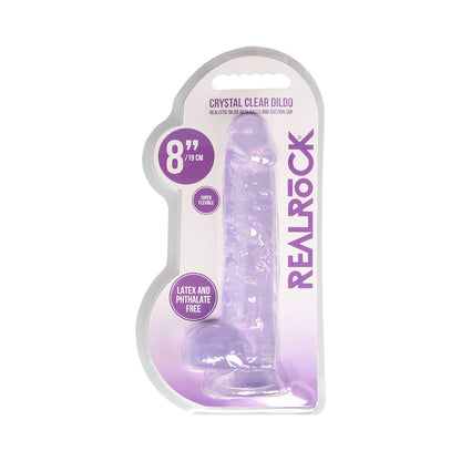 SHOTS - REALROCK CRYSTAL REALISTIC 8 IN. DILDO WITH BALLS AND